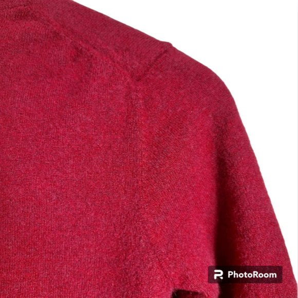 Eddie Bauer Italian Merino Stretch Burgundy Sweater Size Small - Picture 3 of 5